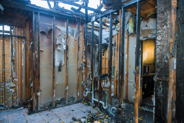 Professional Smoke Damage Restoration technician working in Harris, MN